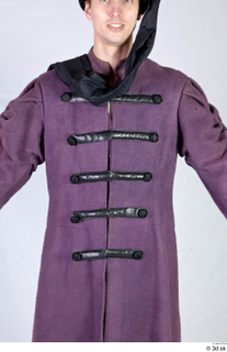  Photos Medieval Aristocrat in suit 3 Medieval clothing medieval aristocrat purple coat upper body 0001.jpg